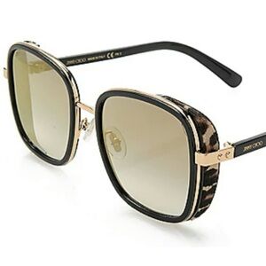 Jimmy Choo ELVA Gold and Black Animal Print Sunglasses
